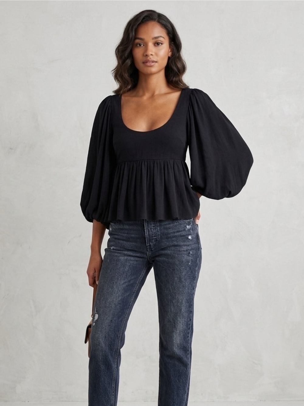 Elegant Black Women's Top